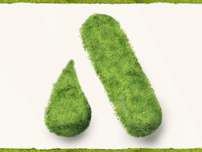 Logo-A aus Gras